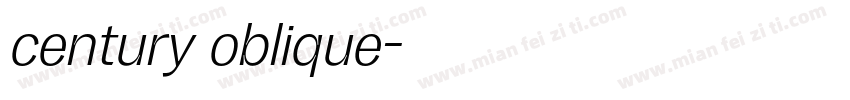 century oblique字体转换